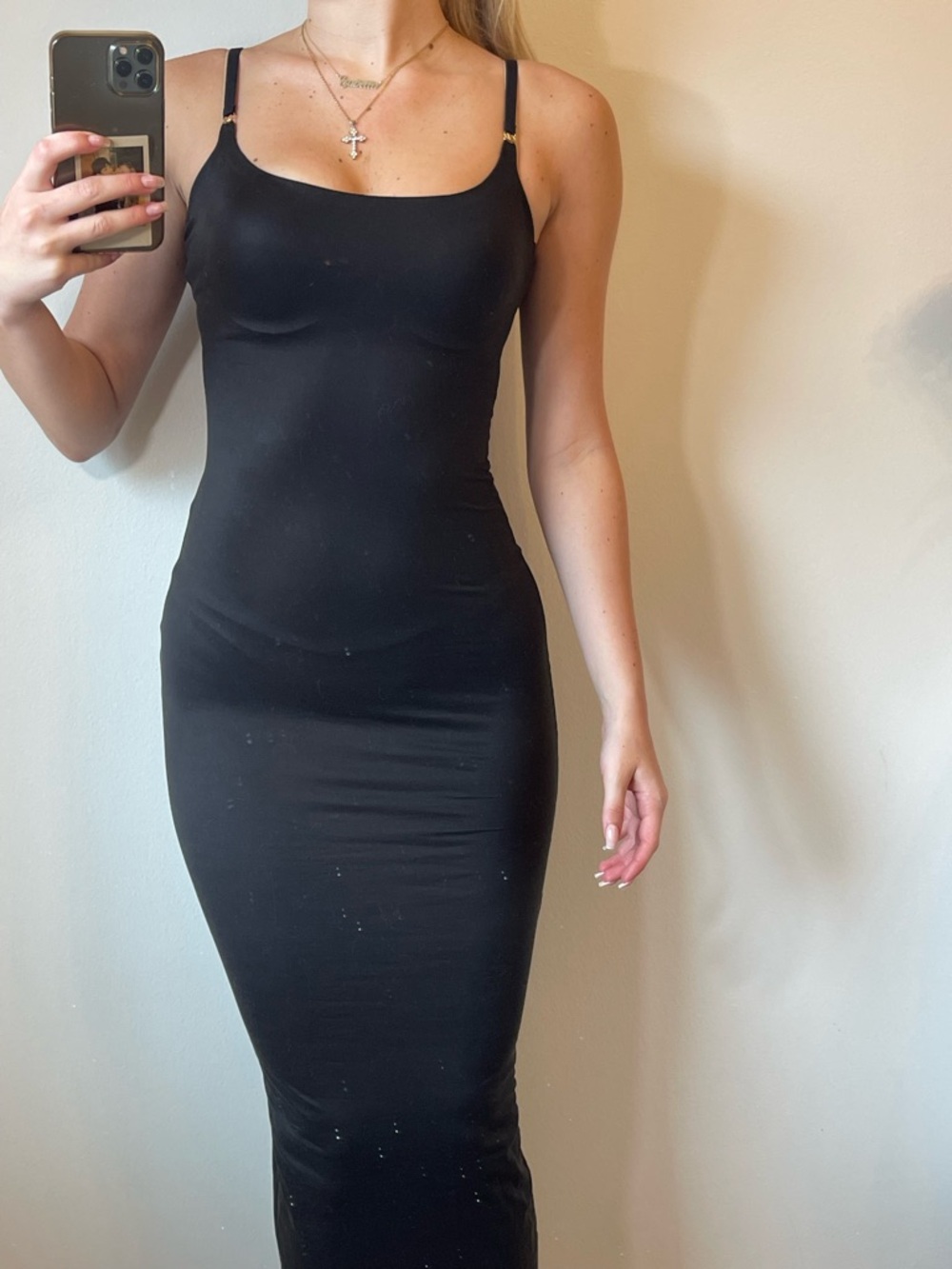 Victoria's Secret Black Bodycon Midi Dress